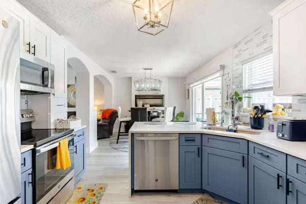 Professionally cleaned vacation home interior